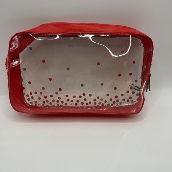 victoria secret bag makeup bag Red Clear Dotted - Picture 3 of 14